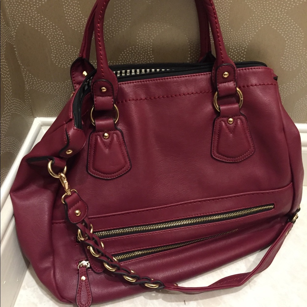 Maroon handbag